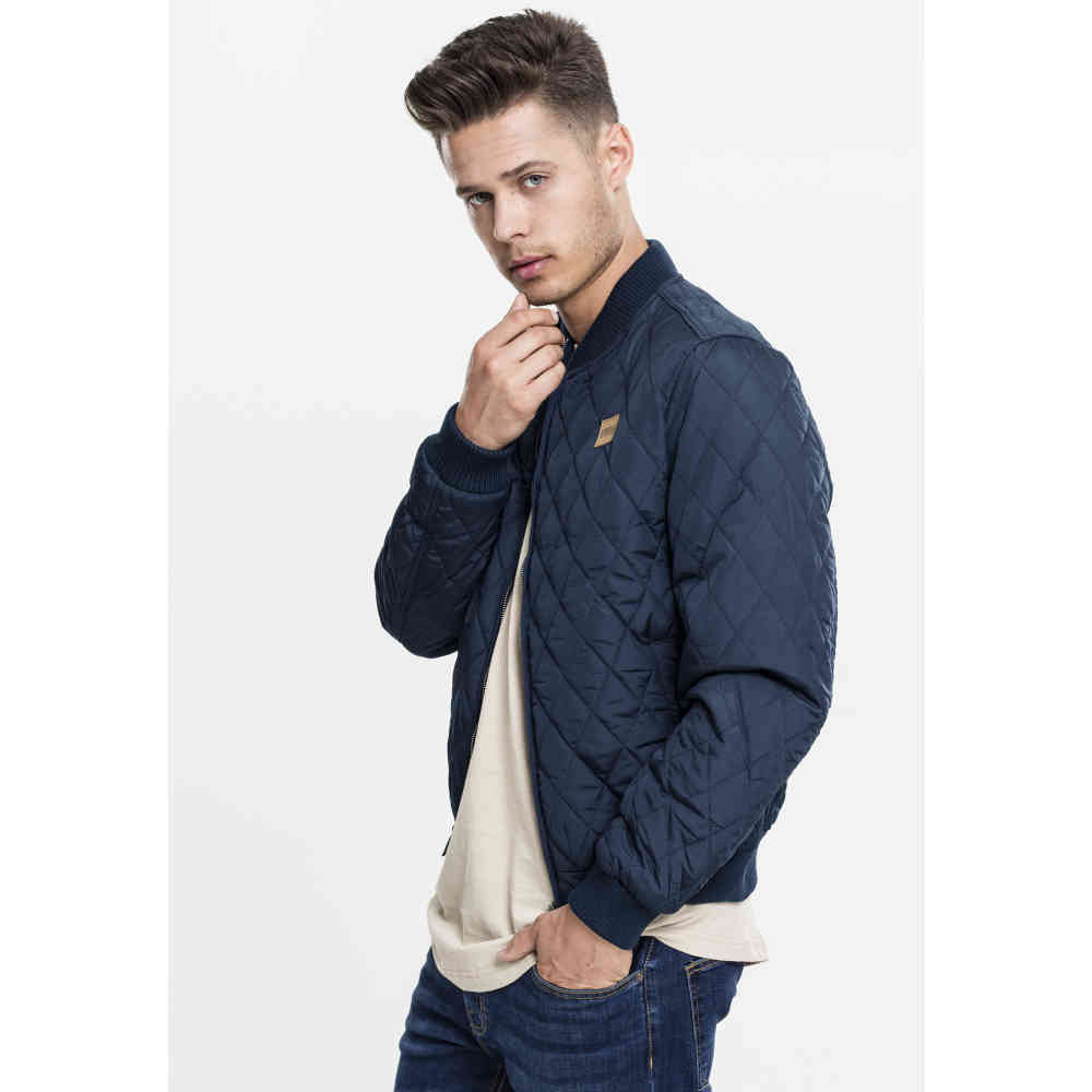 Urban Classics - Diamond Quilt Nylon Jacket - Blauw